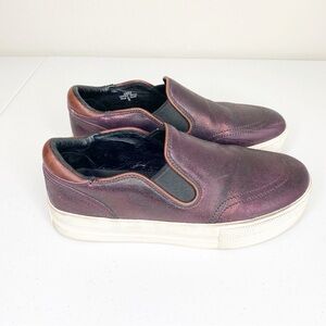Ash Jungle Leather Metallic Platform Sneakers Size 38